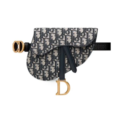 Dior Saddle Belt Bag Oblique Blue