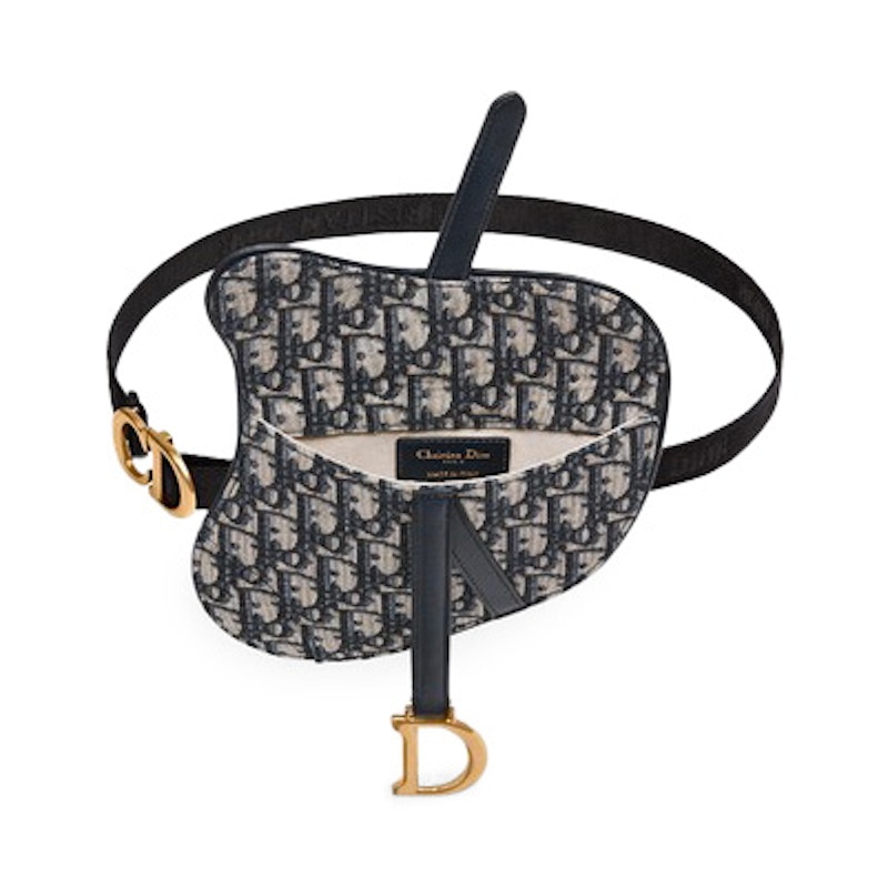 Lookbook Dior Saddle Belt Bag Oblique Biru