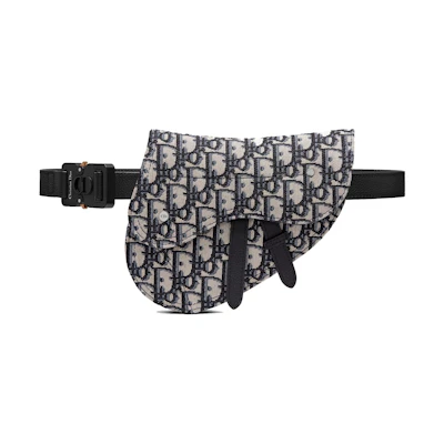 Dior Saddle Belt Bag Oblique Jacquard Beige/Black