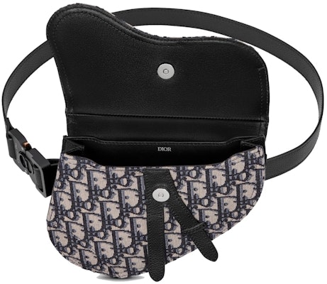 Dior Saddle Belt Bag Oblique Jacquard Beige/Black Lookbook Dior Saddle Belt Bag Oblique Jacquard Beige/Black
