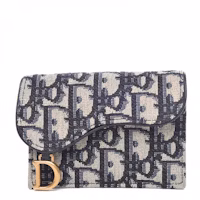 Dior Saddle Card Holder Oblique Blue Dior Saddle Card Holder Oblique Blue