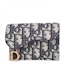 Buy Dior Saddle Card Holder Oblique Blue