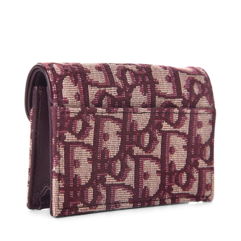 Order 디올 새들 오블리크 버건디 카드지갑 
