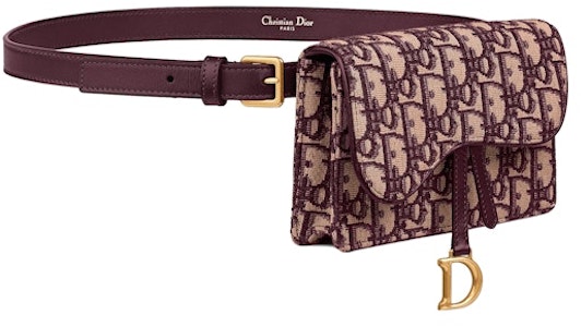 Dior Beg Sandang Pinggang Oblique Burgundy Order Dior Beg Sandang Pinggang Oblique Burgundy