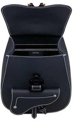 Dior Saddle Detail Backpack Grained Calfskin Small Navy Blue Lookbook Dior Saddle Detail Backpack Grained Calfskin Small Navy Blue