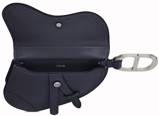 Dior Saddle Key Ring Grained Calfskin Navy Blue Order Dior Saddle Key Ring Grained Calfskin Navy Blue