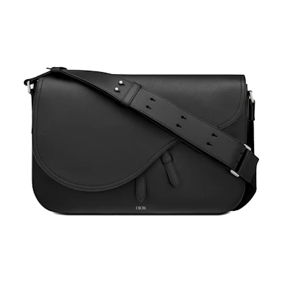 Dior Saddle Messenger Bag Grained Calfskin Black