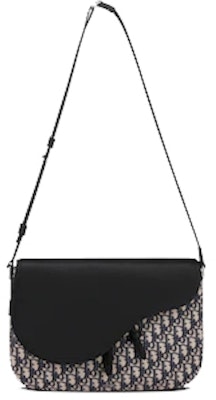 Dior Saddle Messenger Bag Large Oblique Jacquard Black Lookbook Dior Saddle Messenger Bag Large Oblique Jacquard Black