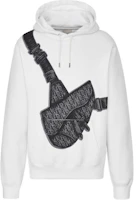 Dior Saddle Print Hoodie White - Seasonal New Collection 013J605N0531-C088 Dior Saddle Print Hoodie White - Seasonal New Collection 013J605N0531-C088