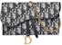 Dior Saddle Wallet Oblique (6 Card Slot) Blue