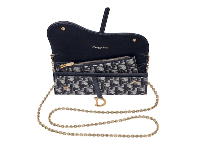 Order Diorサドル財布 オブリーク (カード6枚収納) ブルー
