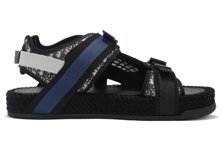 Order Sandal Dior 'Oblique Cetakan Hitam' 3SA094ZIY_965