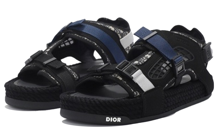 Lookbook Sandal Dior 'Oblique Cetakan Hitam' 3SA094ZIY_965