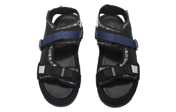 Shop Sandal Dior 'Oblique Cetakan Hitam' 3SA094ZIY_965