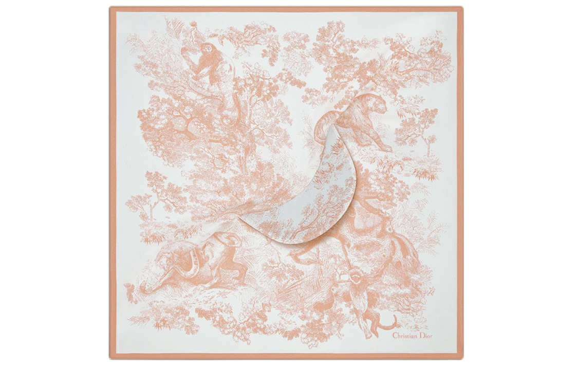 Lookbook Dior Sauvage Topi Sutra Toile de Jouy Warna Pink Mawar. 21JOU150I602-C420