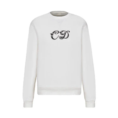 DIOR Seasonal Logo Crewneck Sweatshirt White 193J687A0531-C089