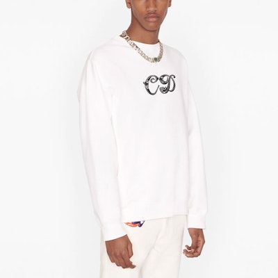 ディオール シーズナル ロゴ クルーネック スウェットシャツ ホワイト 193J687A0531-C089 Shop ディオール シーズナル ロゴ クルーネック スウェットシャツ ホワイト 193J687A0531-C089