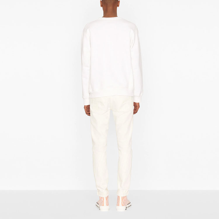 Details for ディオール シーズナル ロゴ クルーネック スウェットシャツ ホワイト 193J687A0531-C089