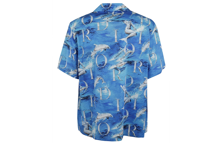 DIOR Seasonal New Blue Metal Dolphin Mermaid Shirt 933C512A4630-585 圖 3