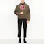 Shop DIOR Seasonal New Logo Stand Collar Jacket Beige-Brown. 193C402A5149-C181