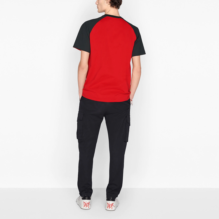 DIOR Seasonal Red Reversible Logo Crew Neck T-Shirt 183J654A0677-C583 圖 6