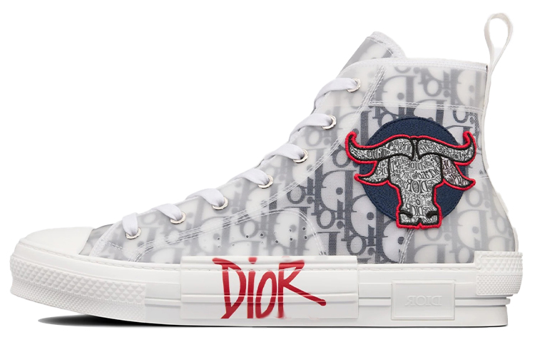 Buy 迪奥 Shawn Stussy x B23 高帮 &#x27;牛头刺绣徽章&#x27; 3SH118ZJK_H063