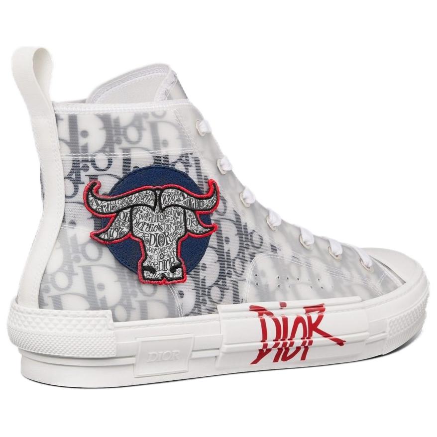 Lookbook 迪奥 Shawn Stussy x B23 高帮 &#x27;牛头刺绣徽章&#x27; 3SH118ZJK_H063