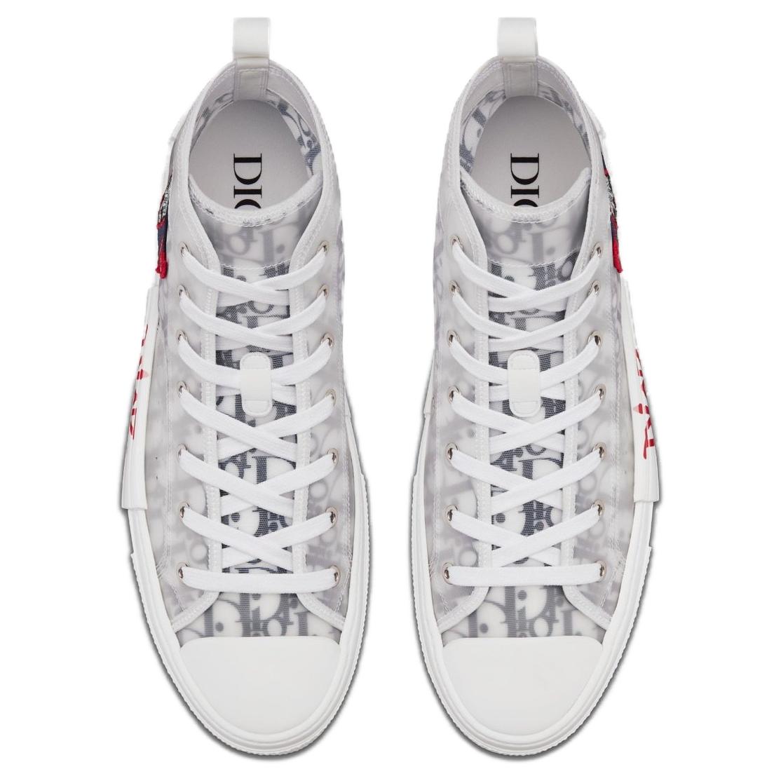 Shop 迪奥 Shawn Stussy x B23 高帮 &#x27;牛头刺绣徽章&#x27; 3SH118ZJK_H063