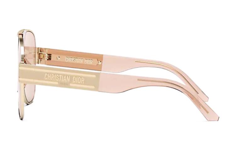 Shop 디올 시그니처 A3U 핑크 아비에이터 스퀘어 선글라스. DSGTA3UXR-B0L0