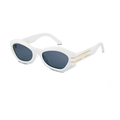 Dior Signature B1U Irregular White Sunglasses. DSGTB1UXR-50B0