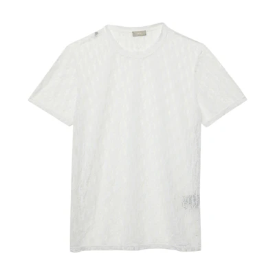 DIOR Signature Letter Cut-Out Mesh Short Sleeve T-Shirt 033J600A0643-080