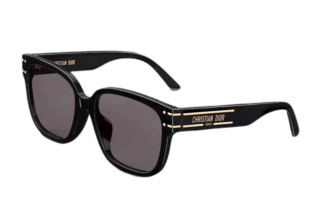 Order Dior Signature S7F 方形墨镜 黑色 中性 经典字母镜腿 DSGTS7FXR-10A0