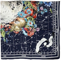 Dior Silk Scarf Blue with Floral and Animal Print Design. 15ZOD090I607556 Dior Silk Scarf Blue with Floral and Animal Print Design. 15ZOD090I607556