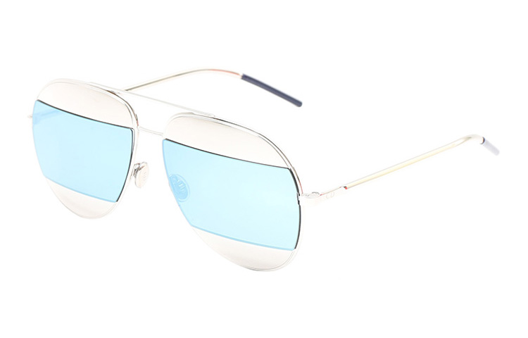 Dior Silver Aviator Sunglasses with Mirrored Lens. DIORSPLIT1010/3J5914 圖 2