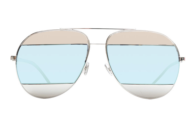 Dior Silver Aviator Sunglasses with Mirrored Lens. DIORSPLIT1010/3J5914 圖 3