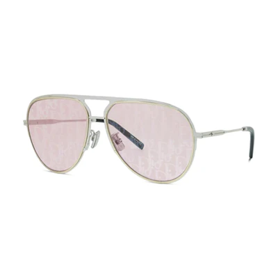 DIOR Silver Metal Aviator Sunglasses Unisex with Spliced Design. DIORESSENTIALA2UF0E8