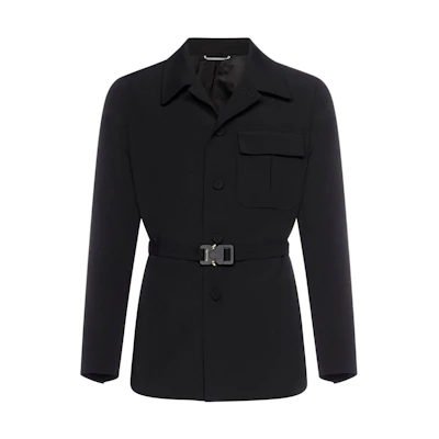 DIOR Single-Breasted Belted Jacket Unisex Black 193C242A5173-900