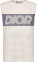 DIOR Sleeveless Loose Fit Letter Tank Top Men’s White T-Shirt. 393M650AT562C088 DIOR Sleeveless Loose Fit Letter Tank Top Men’s White T-Shirt. 393M650AT562C088