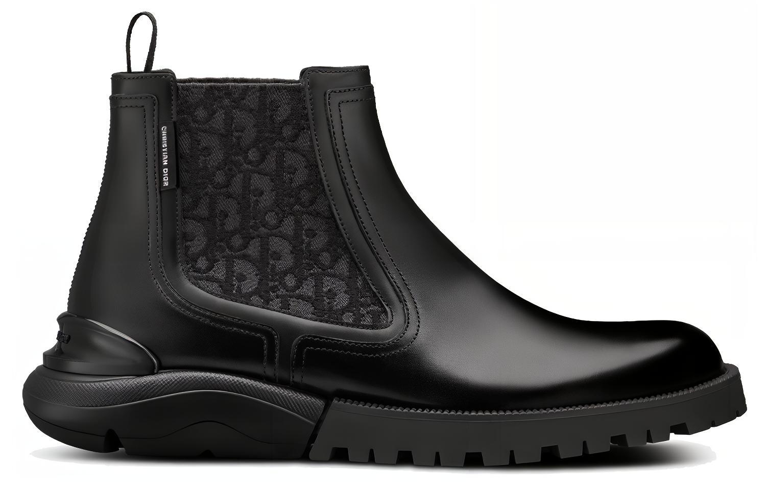 Order Bottes Cheville Dior en Cuir Lisse ''Noir'' 3BO244ZGB_H969