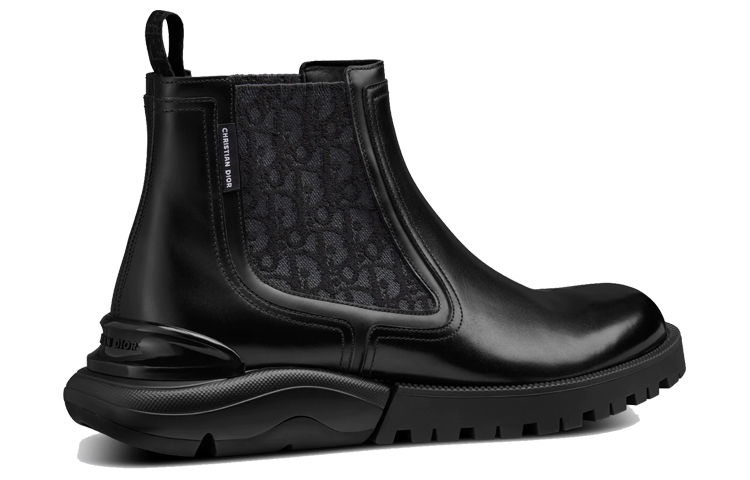 Shop Bota Tobillera Dior de Piel Lisa 'Negra' 3BO244ZGB_H969