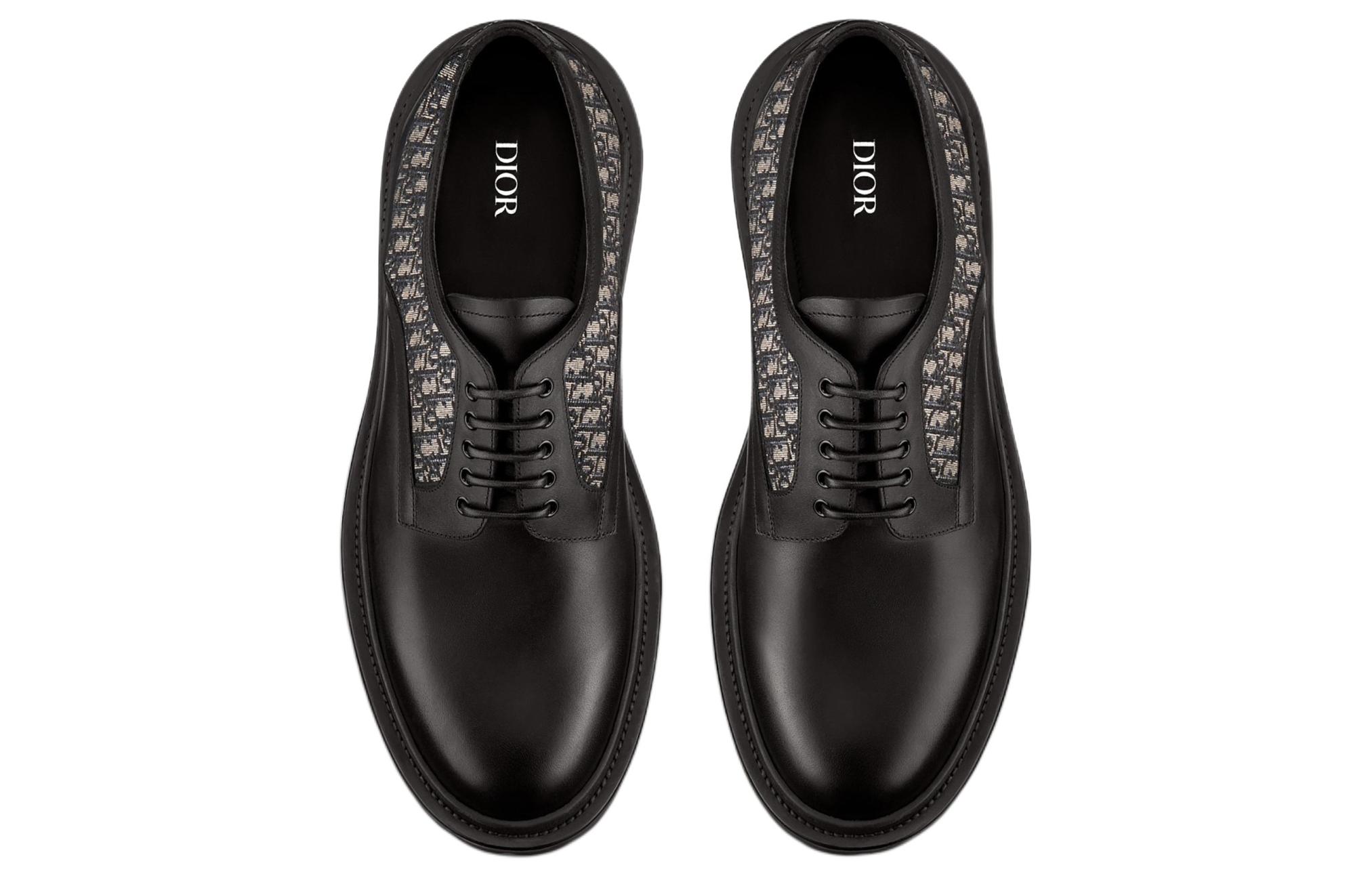 Shop 迪奥 深黑色光滑小牛皮运动鞋 3DE319ZKD_H961