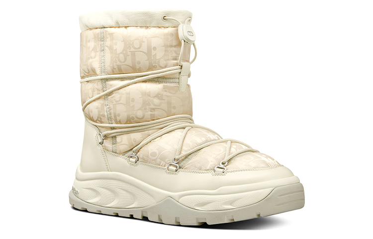 Shop DIOR 迪奧 Snow小牛皮保暖防滑雪地靴 灰白色