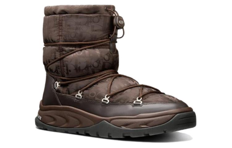 Shop Dior Snow Calfskin ''Botte Neige Style Polyvalent Outdoor Marron'' 3BO267ZLP_H769