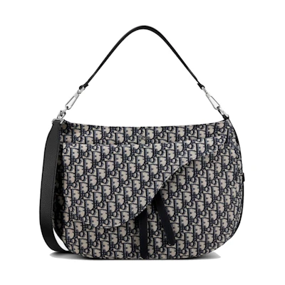 Dior Soft Saddle Bag Oblique Jacquard Beige/Black