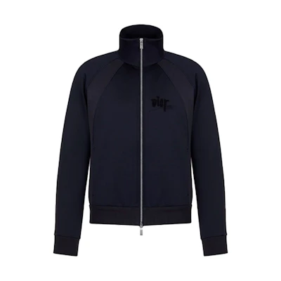 DIOR Solid Black High-Neck Full-Zip Jacket 033J210A0631-C542