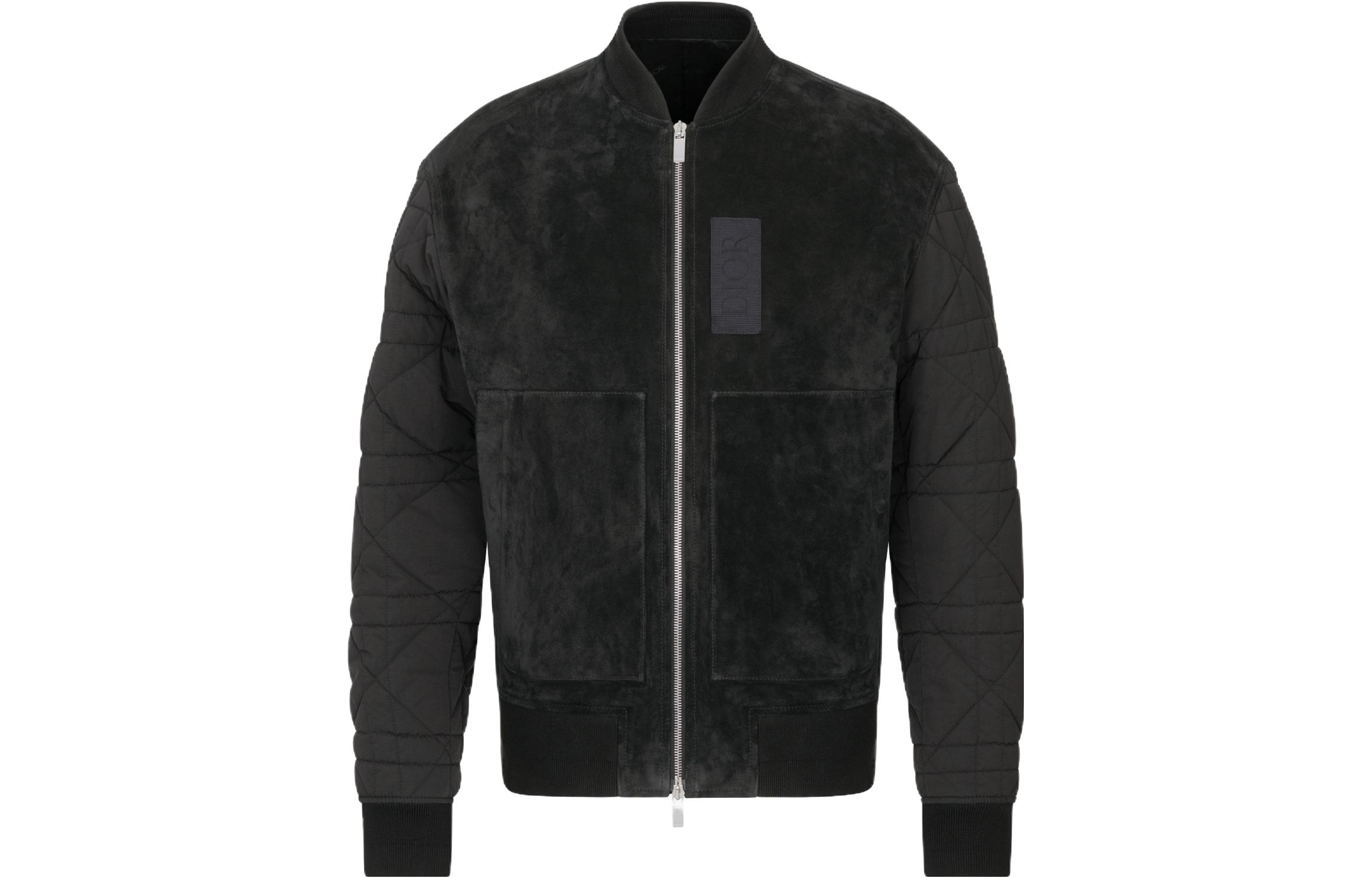 DIOR Solid Color Baseball Collar Zip-Up Casual Jacket 343L419A0714-C900