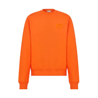 DIOR Solid Color Crewneck Long Sleeve Sweatshirt Orange 113J699A0531-C242