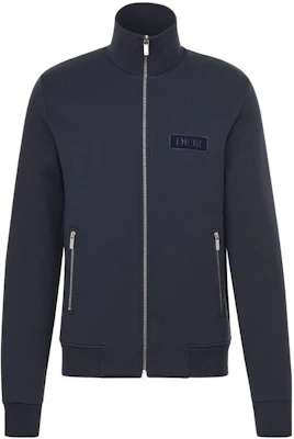 디올 솔리드 블루 벨벳 로고 집업 재킷 013J201A0571-C540 Buy 디올 솔리드 블루 벨벳 로고 집업 재킷 013J201A0571-C540