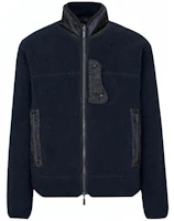 DIOR Solid Color Zip-Up Jacket - Navy Blue 113J405A0678_C585 DIOR Solid Color Zip-Up Jacket - Navy Blue 113J405A0678_C585