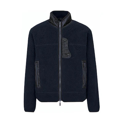 DIOR Solid Color Zip-Up Jacket - Navy Blue 113J405A0678_C585